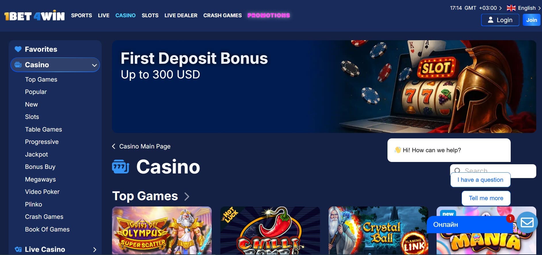1Bet4Win Casino – Lowest bonus wagering 10x on this comparison list