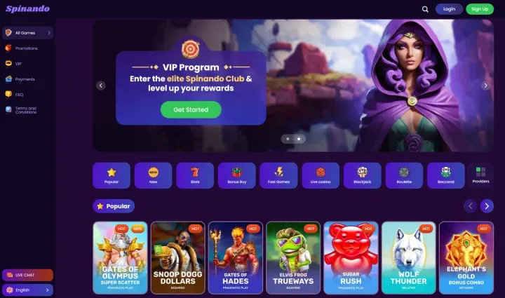Spinando Casino – 12,400 games and Pragmatic Play Drops and Wins tournaments