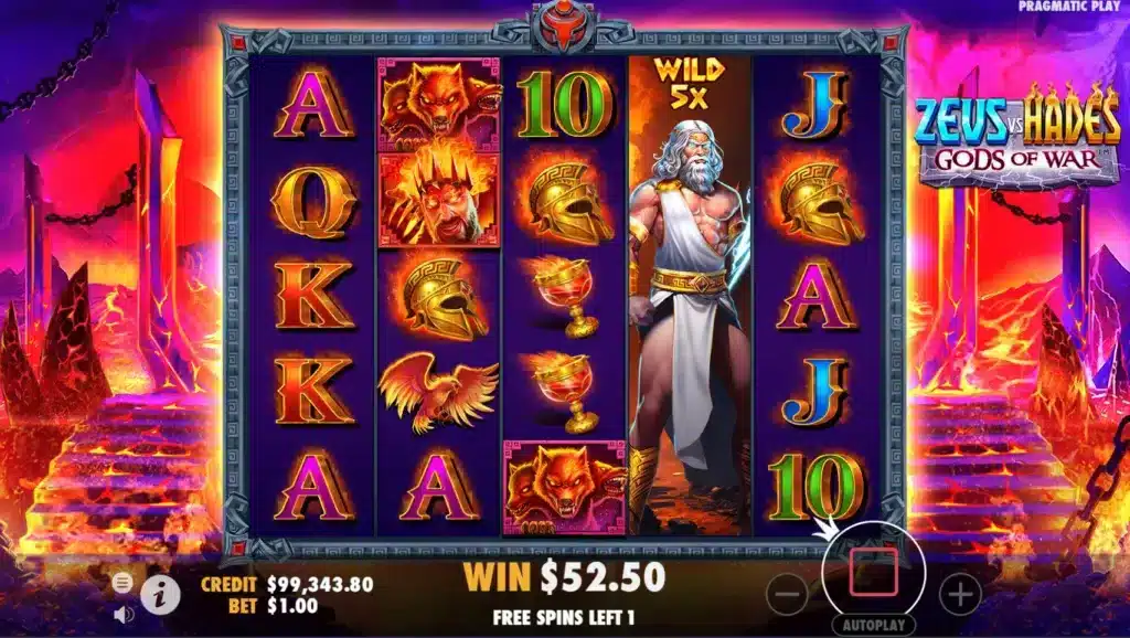 Zeus vs Hades – Gods of War slot features and symbols